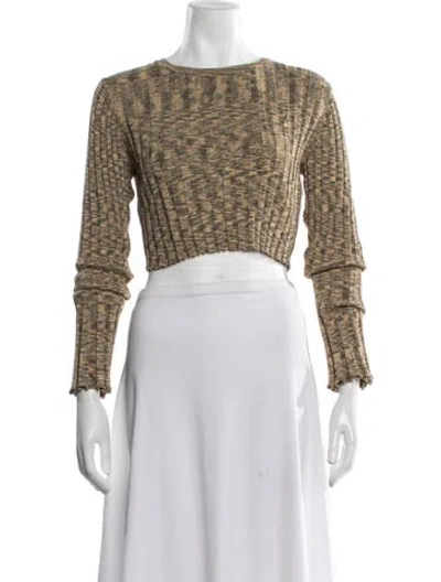 Pre-owned Dissh Striped Open Front Sweater In Neutrals