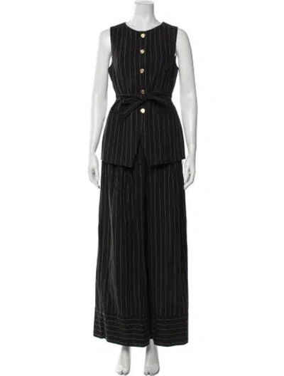 Pre-owned Dissh Striped Pant Set In Black