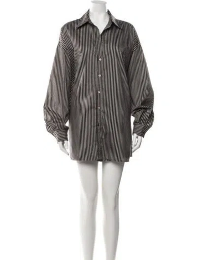 Pre-owned Dissh Striped Short Set W/ Tags In Gray