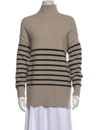 Pre-owned Dissh Striped Turtleneck Sweater In Neutral