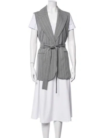 Pre-owned Dissh Striped Vest In Gray