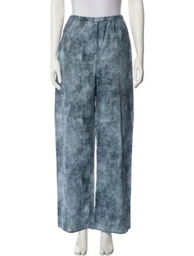 Pre-owned Dissh Striped Wide Leg Pants In Blue