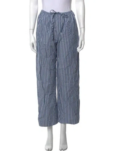 Pre-owned Dissh Striped Wide Leg Pants In Blue