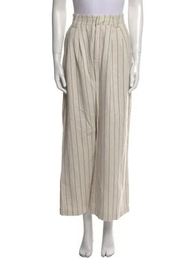 Pre-owned Dissh Striped Wide Leg Pants In Neutral