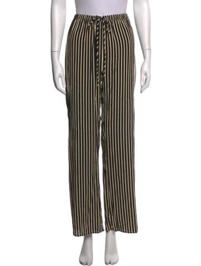 Pre-owned Dissh Striped Wide Leg Pants In Neutral