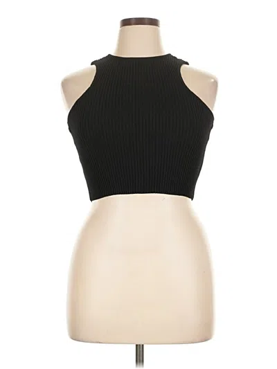 Pre-owned Dissh Tank Top Black Halter Neckline Tops