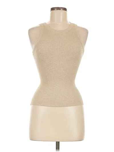 Pre-owned Dissh Tank Top Tan Halter Neckline Tops