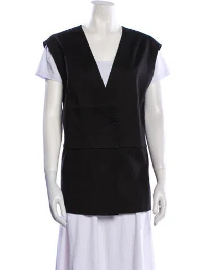 Pre-owned Dissh Taylor Linen Vest W/ Tags In Black