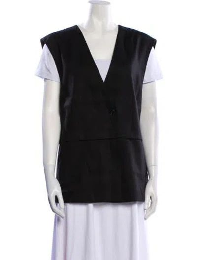 Pre-owned Dissh Taylor Linen Vest W/ Tags In Black