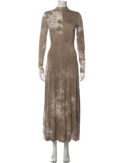 Pre-owned Dissh Tie-dye Print Long Dress In Neutrals