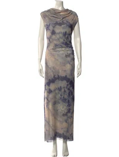 Pre-owned Dissh Tie-dye Print Long Dress W/ Tags In Multi