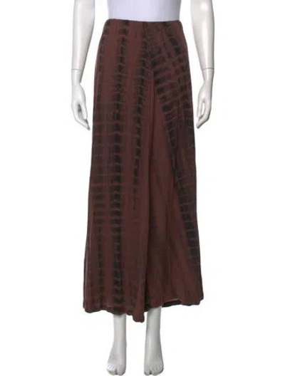 Pre-owned Dissh Tie-dye Print Long Skirt In Brown