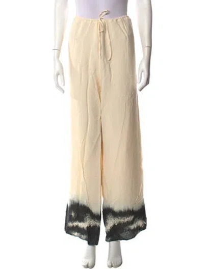 Pre-owned Dissh Tie-dye Print Wide Leg Pants In Neutral