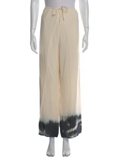 Pre-owned Dissh Tie-dye Print Wide Leg Pants In Neutral