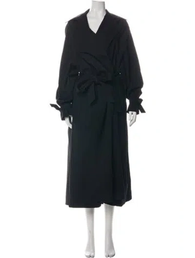 Pre-owned Dissh Trench Coat In Black