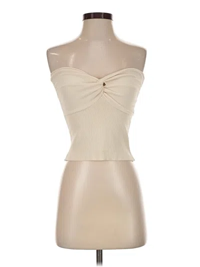 Pre-owned Dissh Tube Top Ivory Strapless Neckline Tops