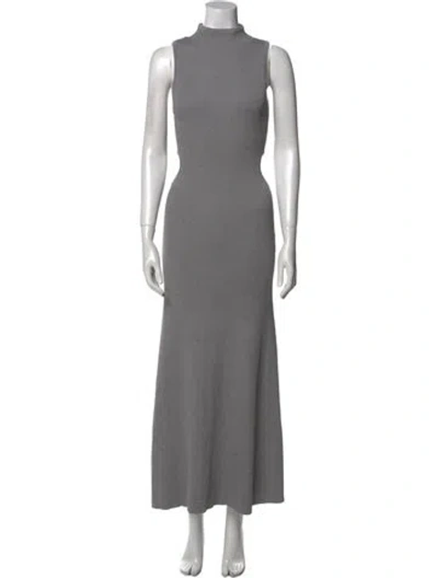 Pre-owned Dissh Turtleneck Long Dress In Gray