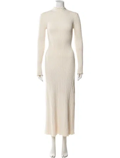 Pre-owned Dissh Turtleneck Long Dress In Neutral