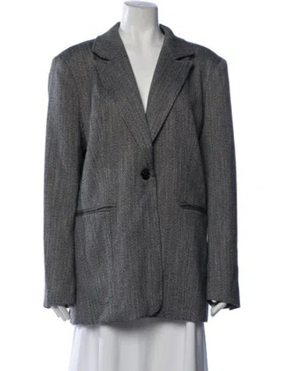 Pre-owned Dissh Tweed Pattern Blazer In Grey