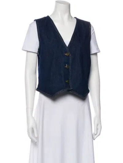 Pre-owned Dissh Vest In Blue