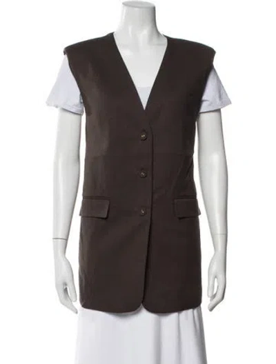 Pre-owned Dissh Vest In Brown