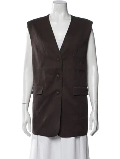 Pre-owned Dissh Vest In Brown