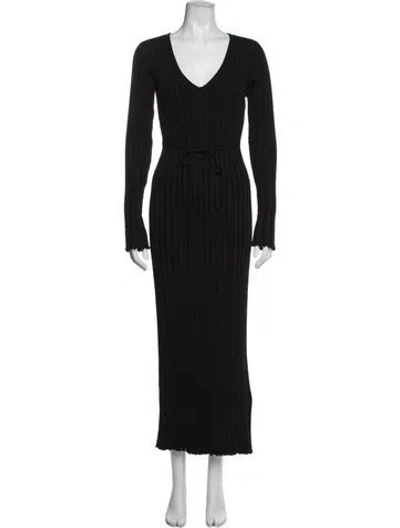 Pre-owned Dissh V-neck Long Dress In Blue