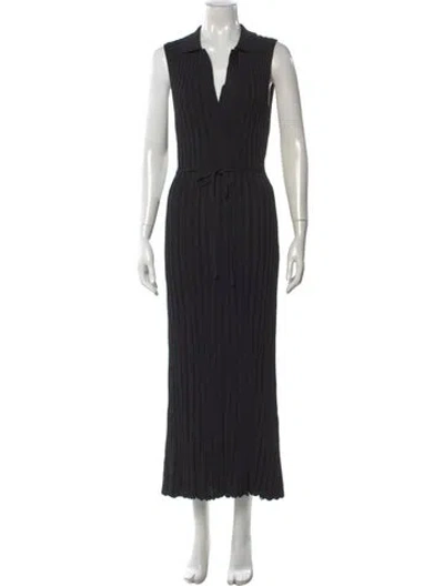 Pre-owned Dissh V-neck Long Dress W/ Tags In Black