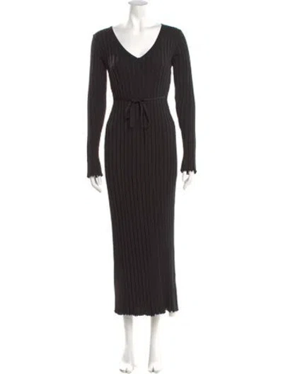 Pre-owned Dissh V-neck Long Dress W/ Tags In Black