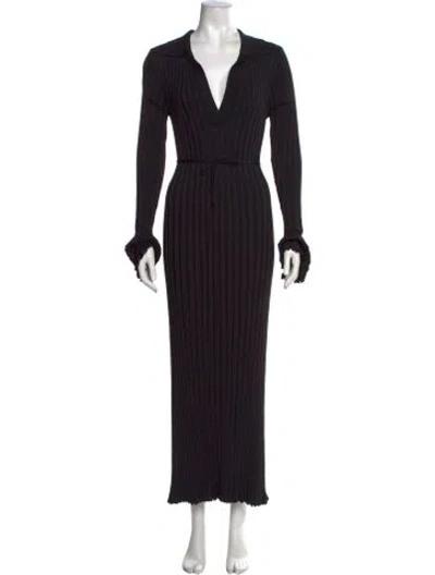 Pre-owned Dissh V-neck Long Dress W/ Tags In Black