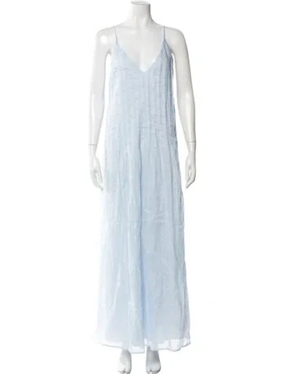 Pre-owned Dissh V-neck Long Dress W/ Tags In Blue