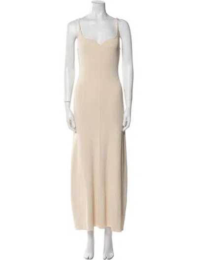 Pre-owned Dissh V-neck Long Dress W/ Tags In Neutral