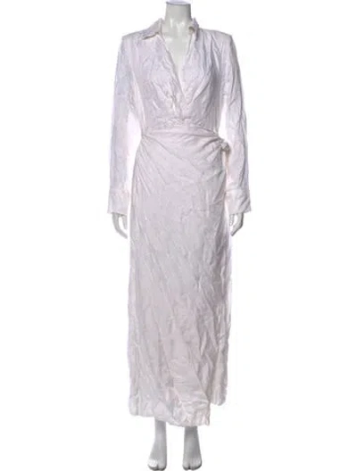 Pre-owned Dissh V-neck Long Dress W/ Tags In White
