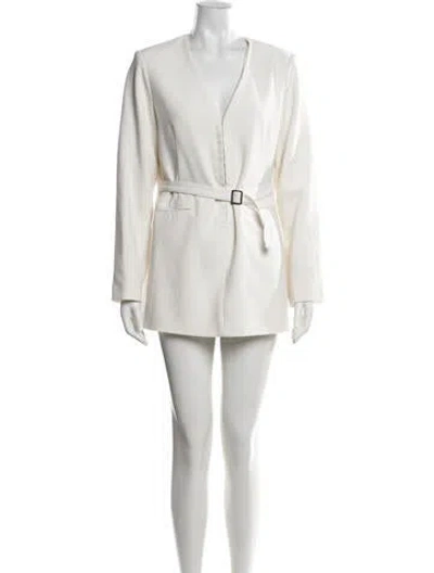 Pre-owned Dissh V-neck Mini Dress In Neutral