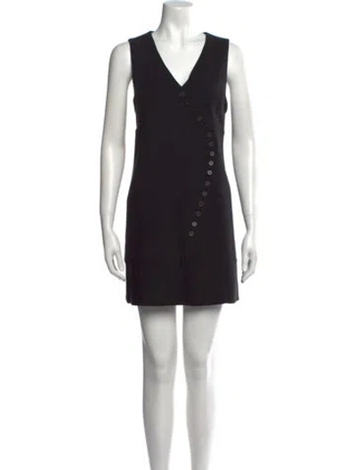 Pre-owned Dissh V-neck Mini Dress W/ Tags In Black