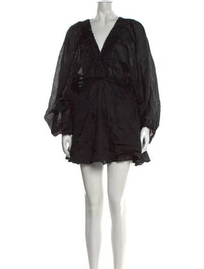 Pre-owned Dissh V-neck Mini Dress W/ Tags In Black