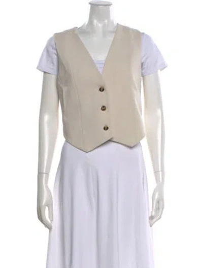 Pre-owned Dissh V-neck Sleeveless Top In Neutral