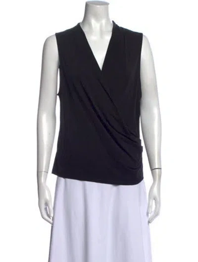 Pre-owned Dissh V-neck Sleeveless Top W/ Tags In Black