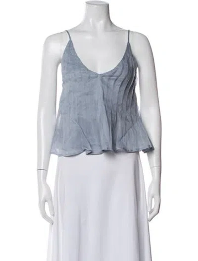 Pre-owned Dissh V-neck Sleeveless Top W/ Tags In Blue