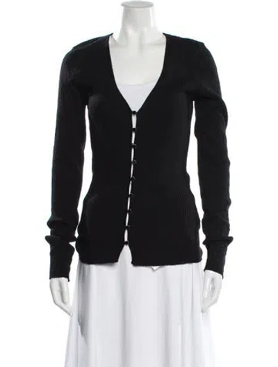 Pre-owned Dissh V-neck Sweater In Black