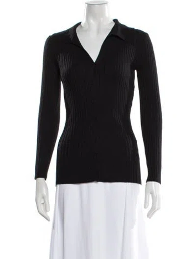 Pre-owned Dissh V-neck Sweater In Black