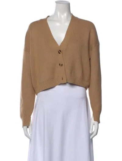 Pre-owned Dissh V-neck Sweater In Brown
