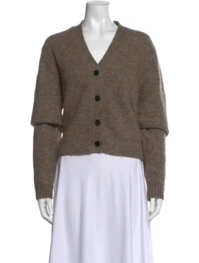Pre-owned Dissh V-neck Sweater In Brown