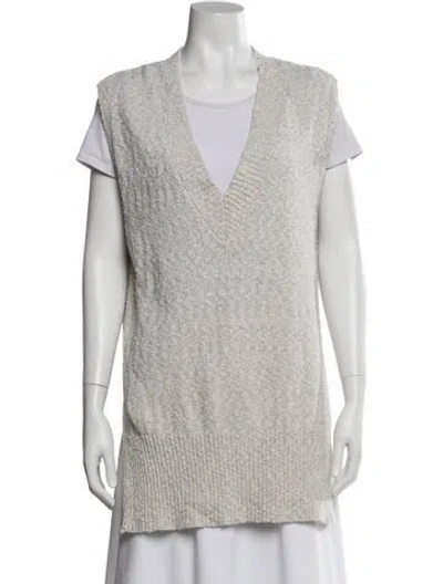 Pre-owned Dissh V-neck Sweater In Gray