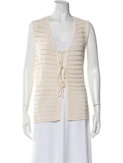 Pre-owned Dissh V-neck Sweater In Neutrals