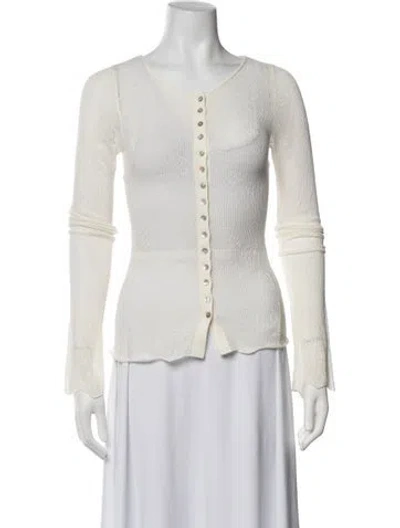 Pre-owned Dissh V-neck Sweater W/ Tags In White