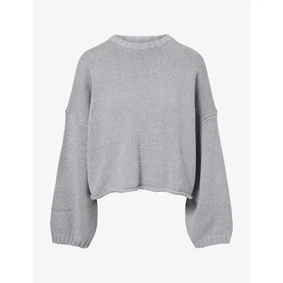 Dissh Womens Bay Cotton-blend Jumper Grey