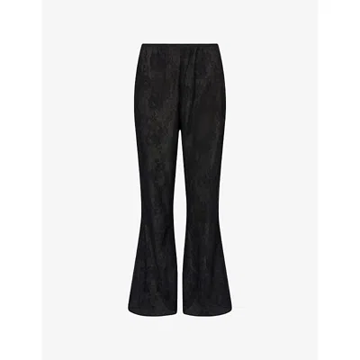 Dissh Womens Black Anya Lace Woven Trousers