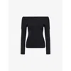 Dissh Womens Black Astrid Long-sleeves Knitted Top In Black