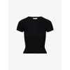 Dissh Womens Black Clo Ribbed Baby Woven T-shirt Xl In Black